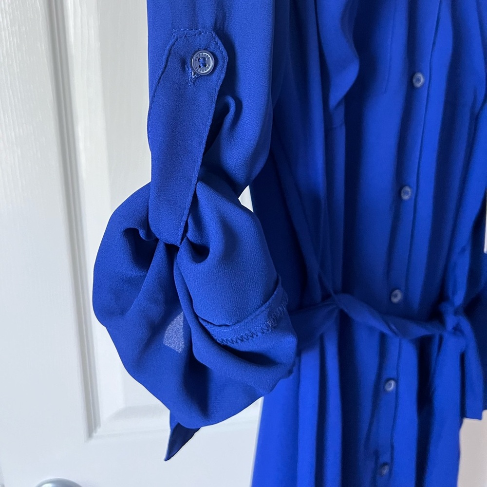 Express The Portofino Shirt Dress. Sz Large. Beautiful blue color. NWT. - Picture 5 of 5